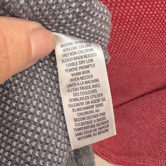 BDG Waffle Knit Red White & Blue Y2K Dip Dyed Casual Long Sleeve Tee Surfer Sz S - Picture 6 of 6